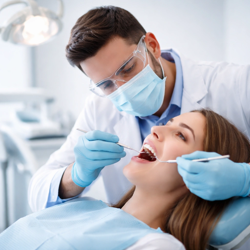 Dentist working